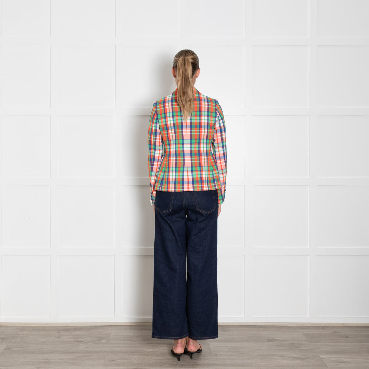 Kate Spade Multi Checked Textured Jacket