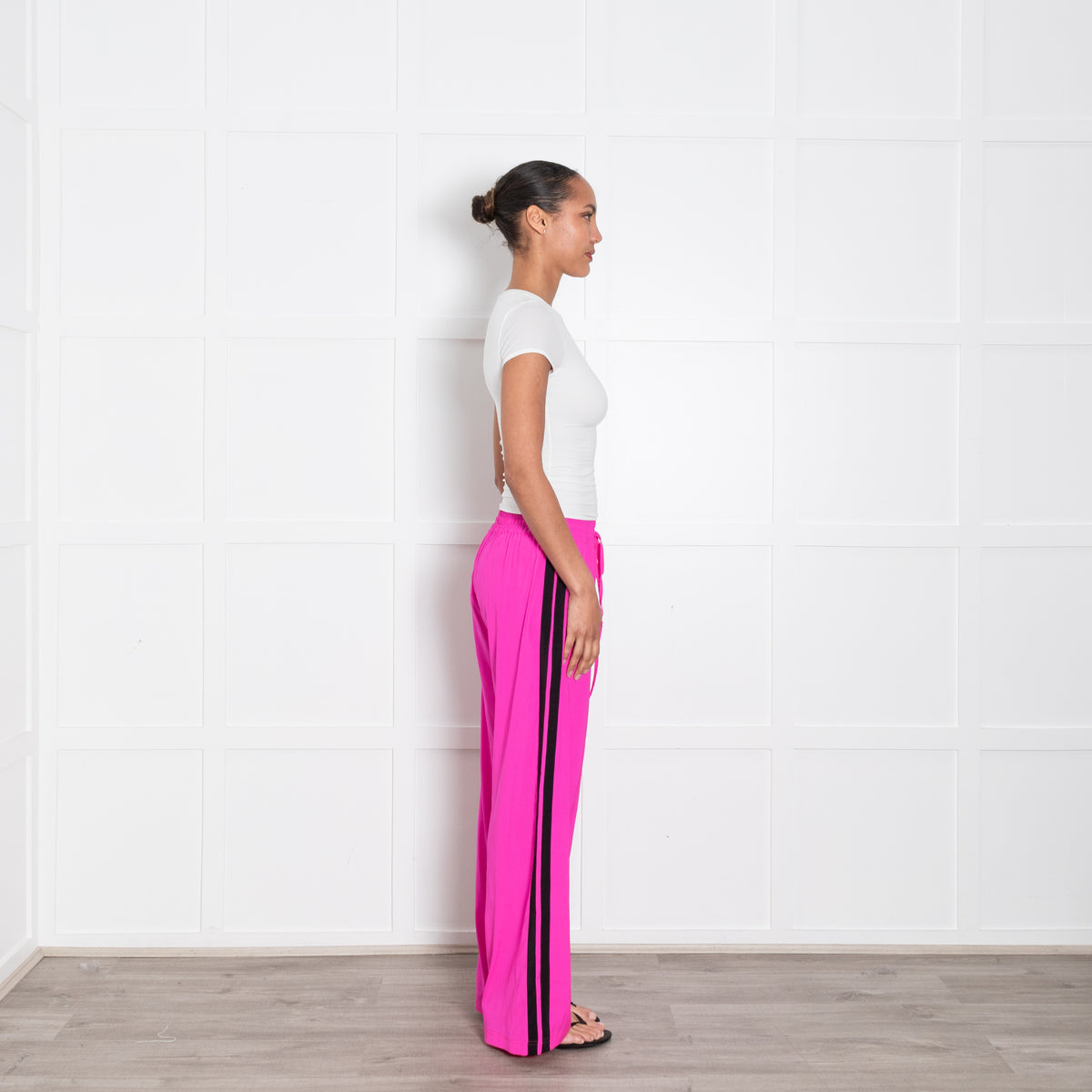 Serena Bute Neon Pink Side Stripe Trousers