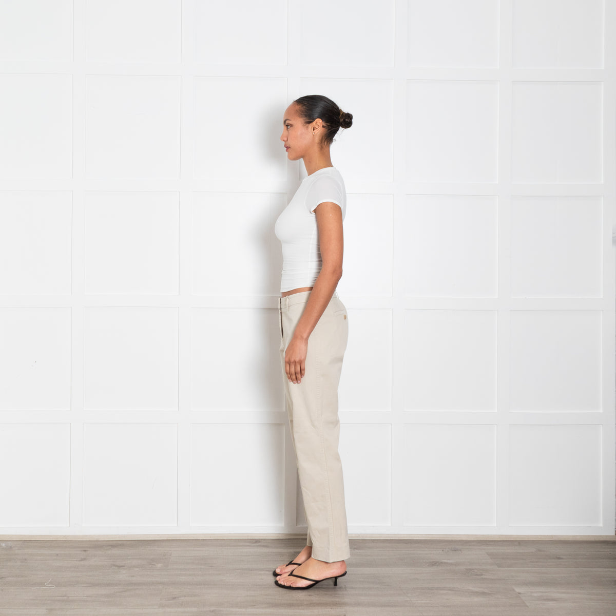 Weekend Max Mara Neutral Cigarette Trousers