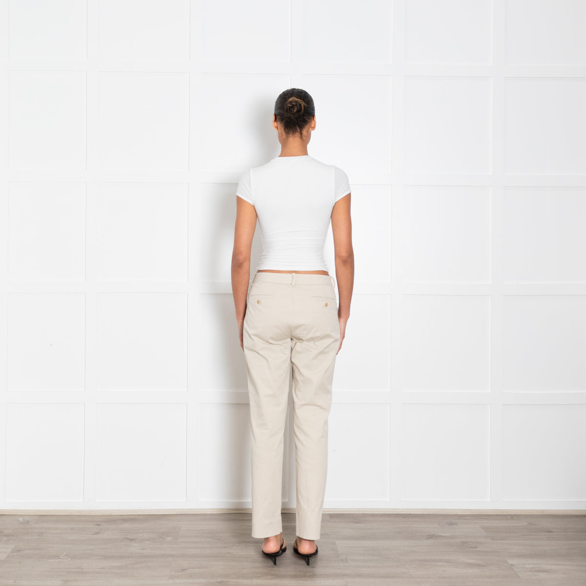 Weekend Max Mara Neutral Cigarette Trousers