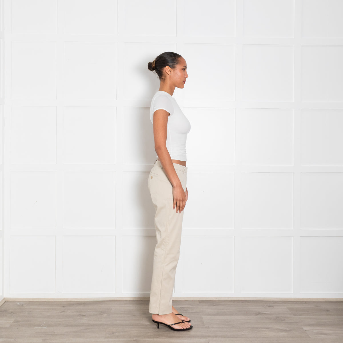 Weekend Max Mara Neutral Cigarette Trousers