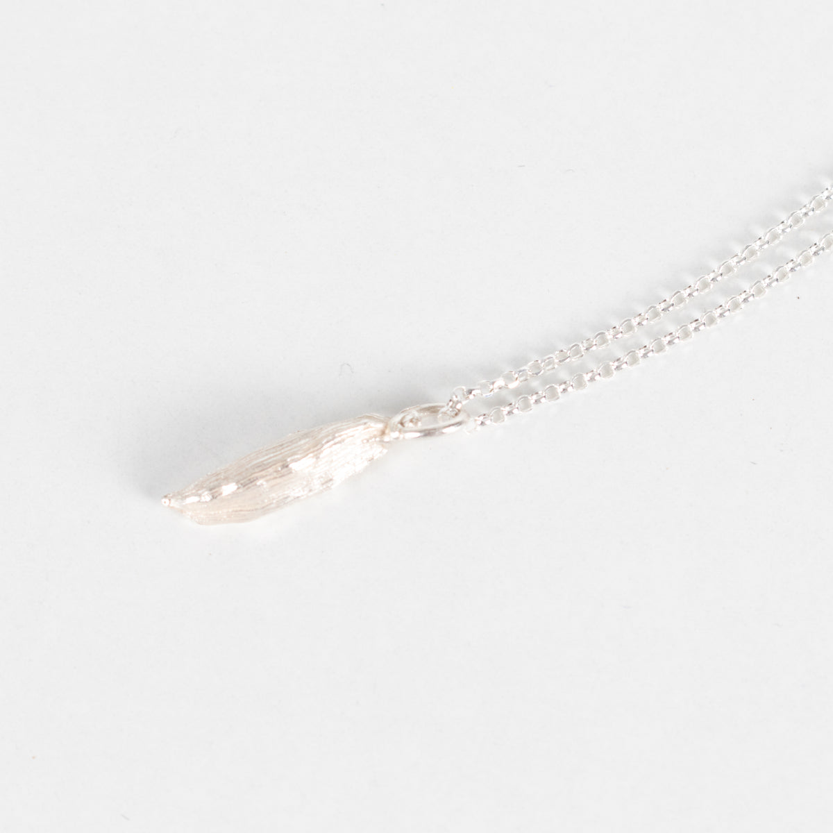Alba Silver Cardamom Seed Necklace