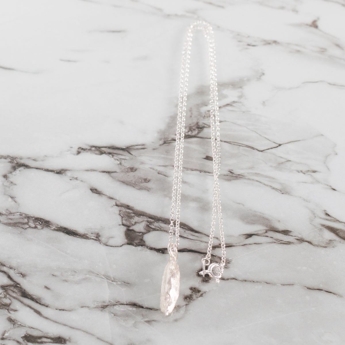 Alba Silver Cardamom Seed Necklace