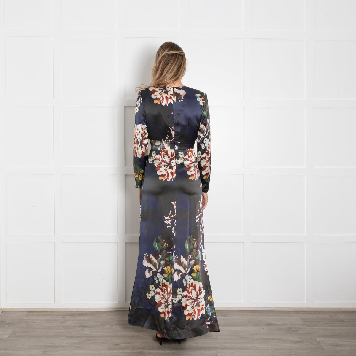 Project D by Dannii & Tabitha Navy Big Floral Print Maxi Dress