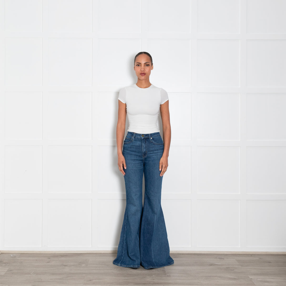 Frame Blue Bell Bottom Denim Trousers