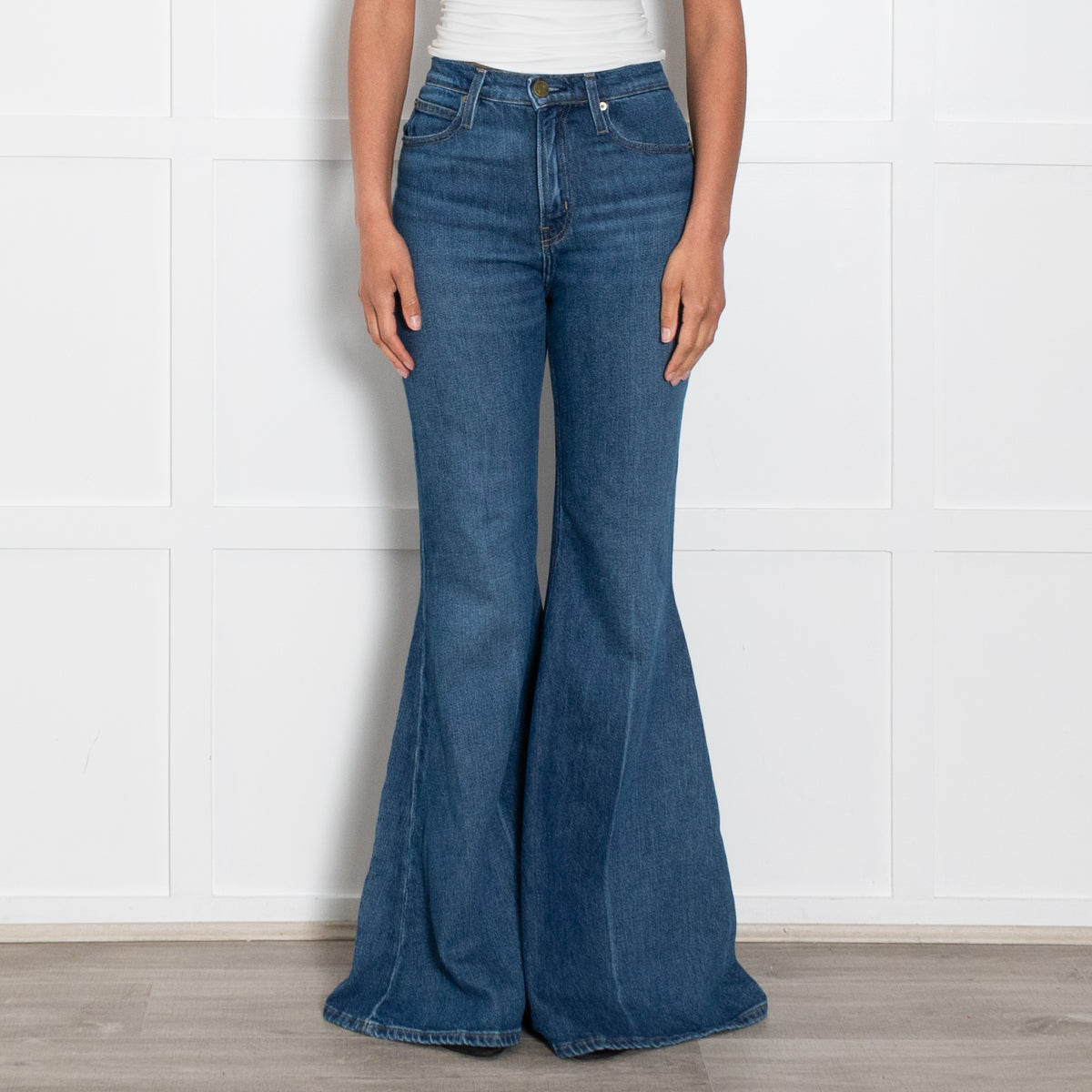 Frame Blue Bell Bottom Denim Trousers