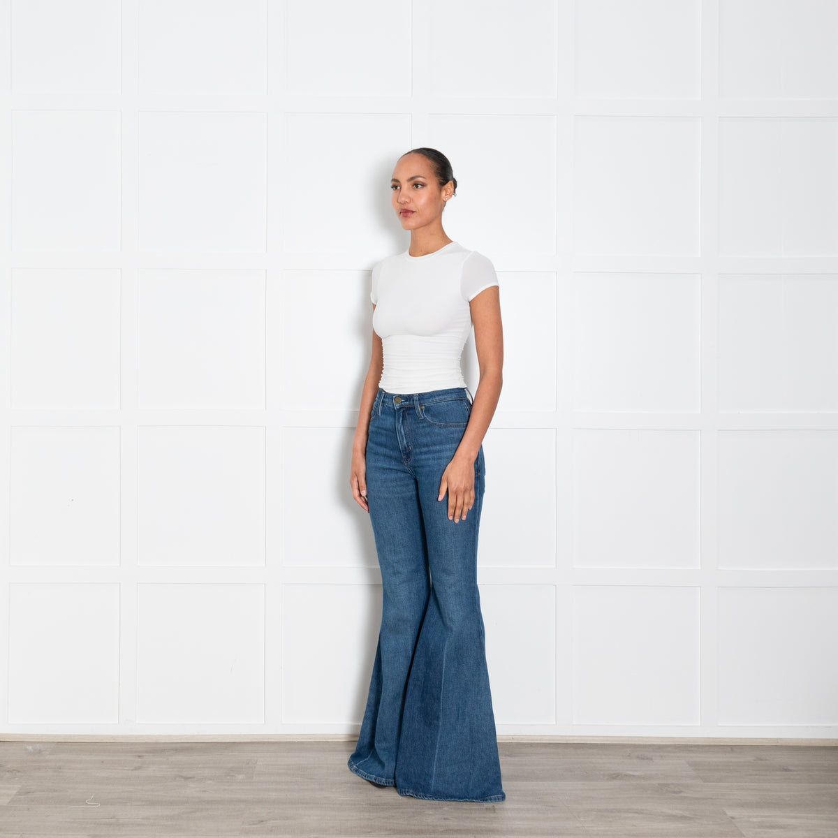 Frame Blue Bell Bottom Denim Trousers