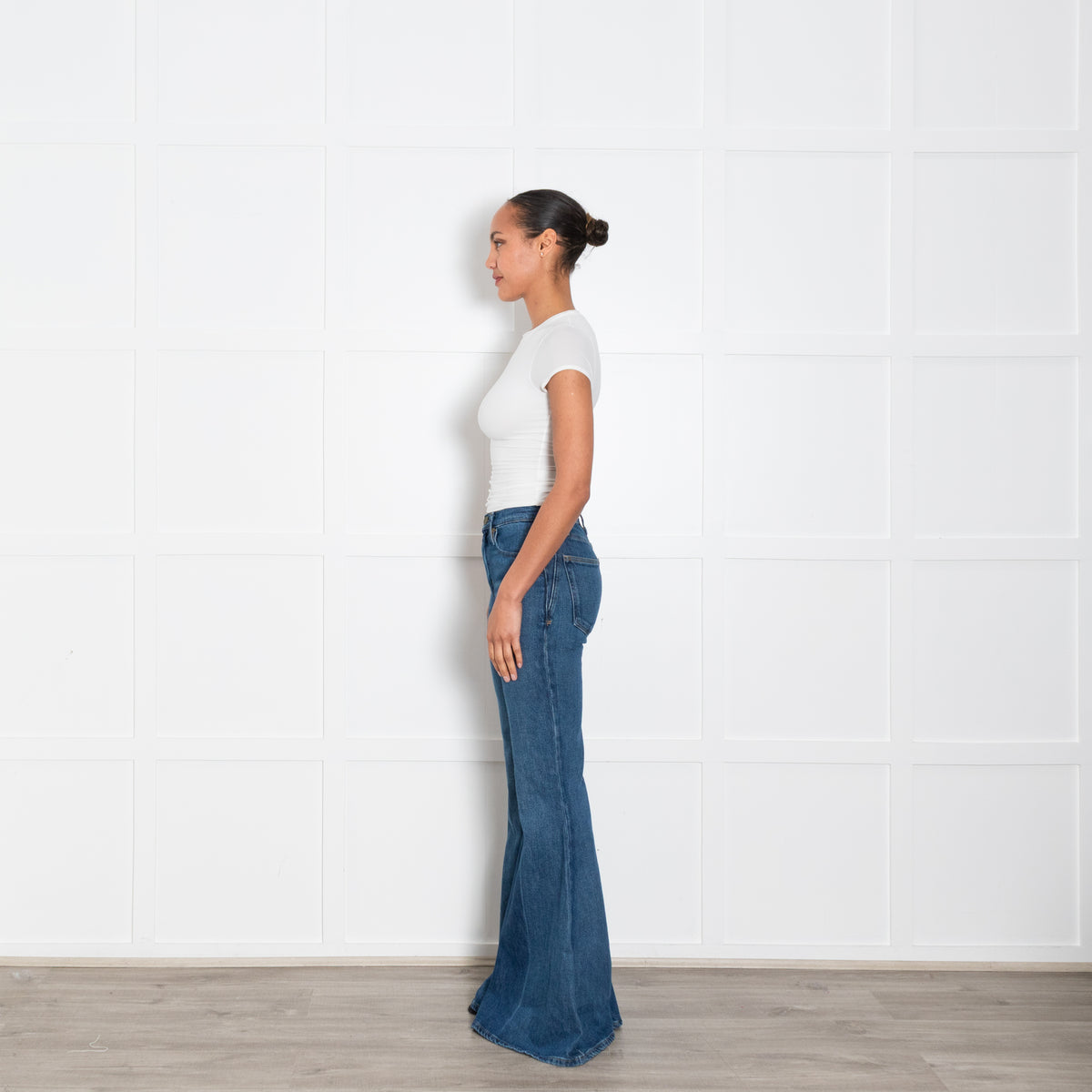 Frame Blue Bell Bottom Denim Trousers