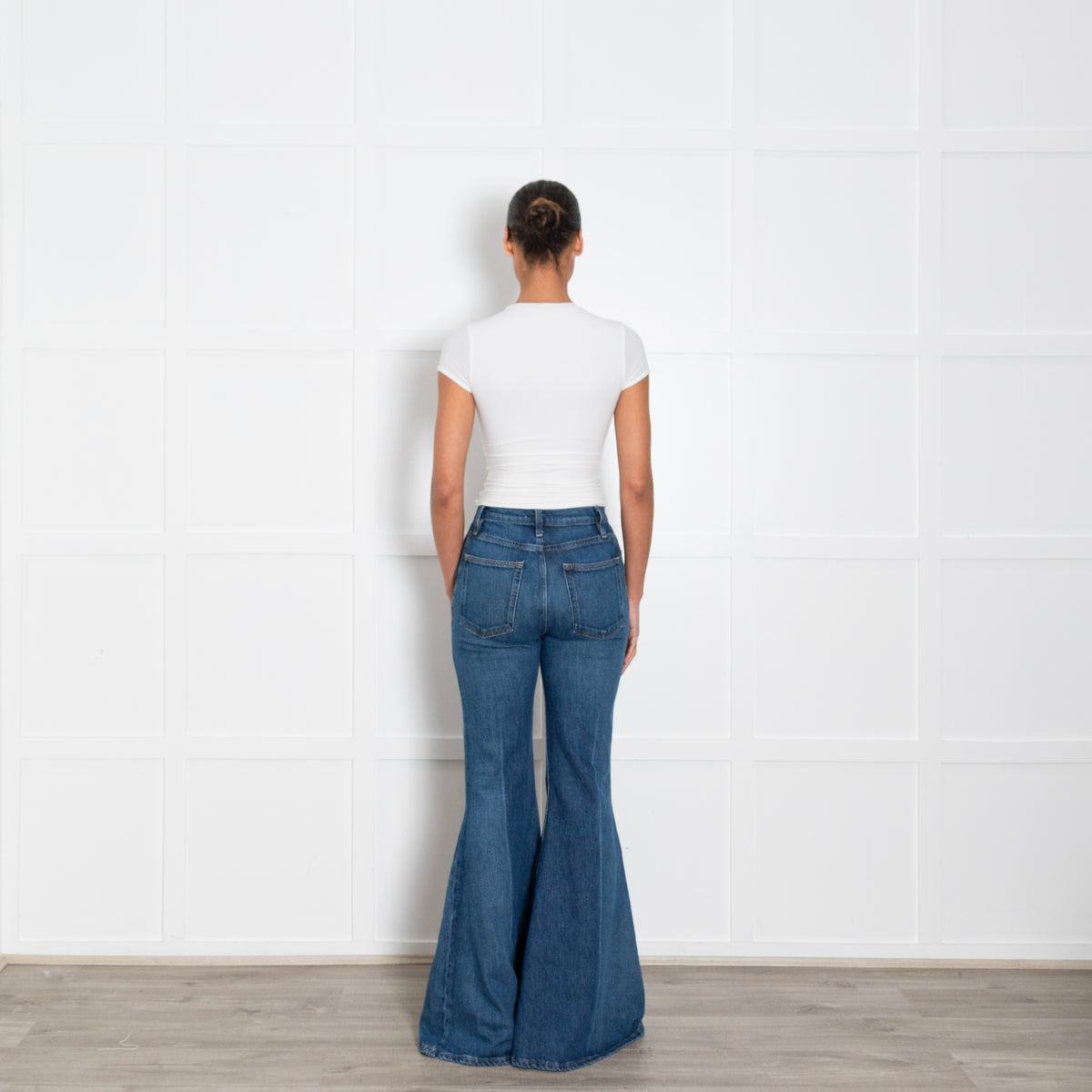 Frame Blue Bell Bottom Denim Trousers