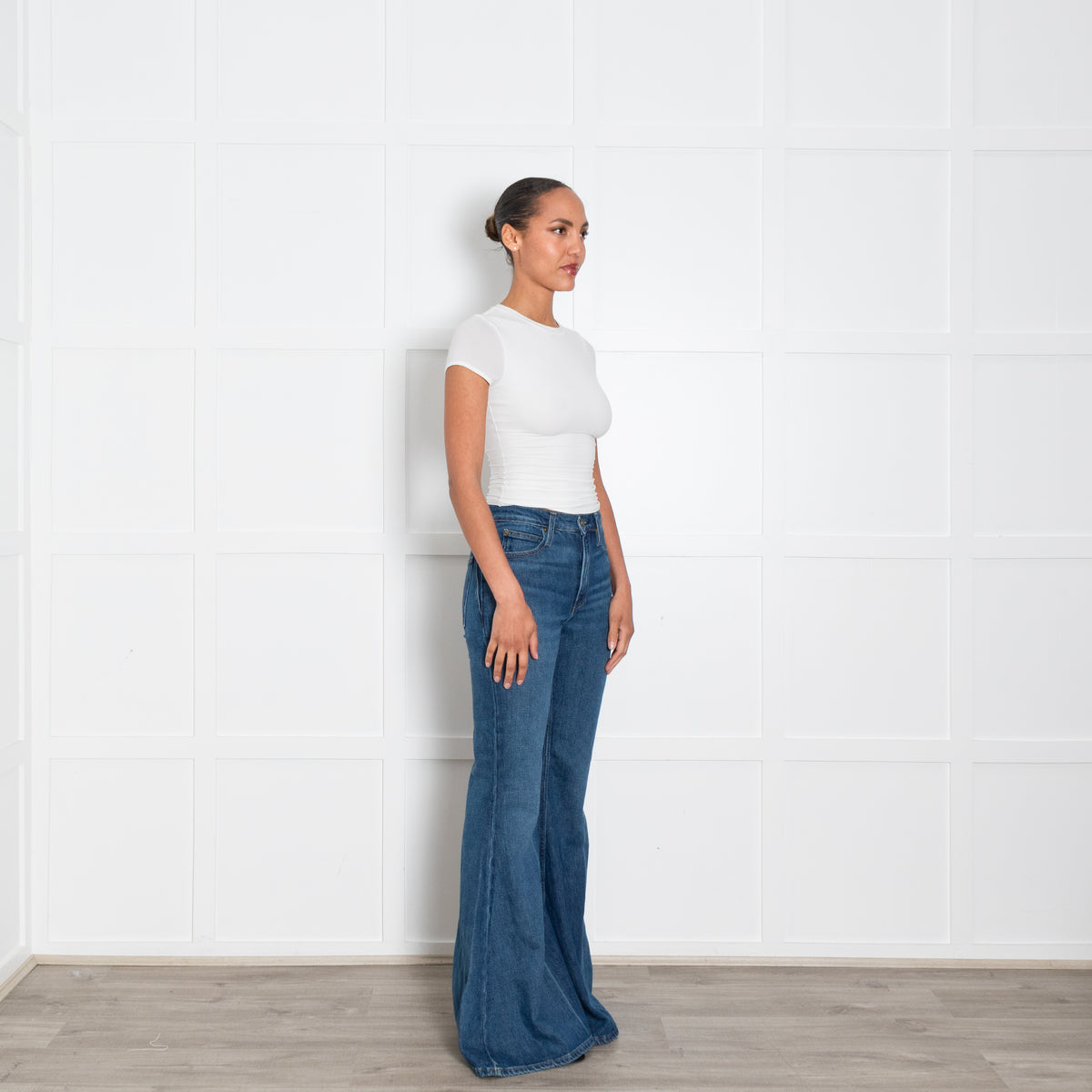 Frame Blue Bell Bottom Denim Trousers