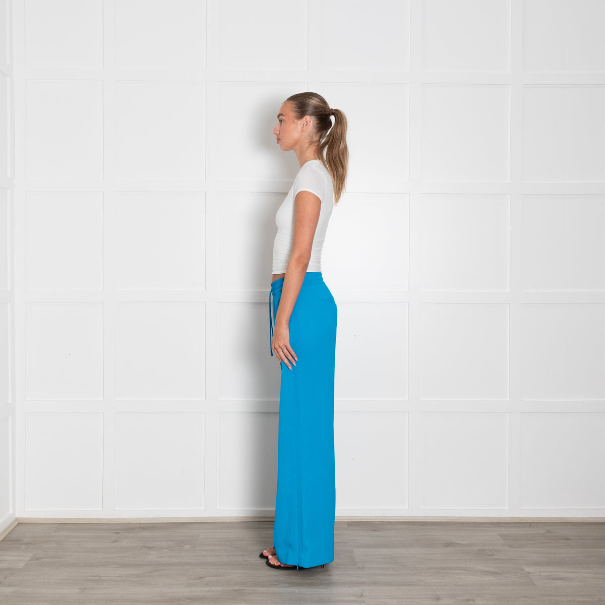 Me + Em Turquoise Blue Elasticated Waisted Trousers