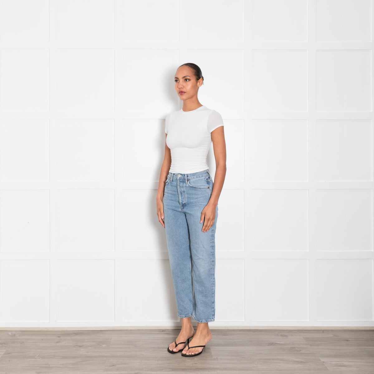 Agolde Pale Blue High Waisted Jeans