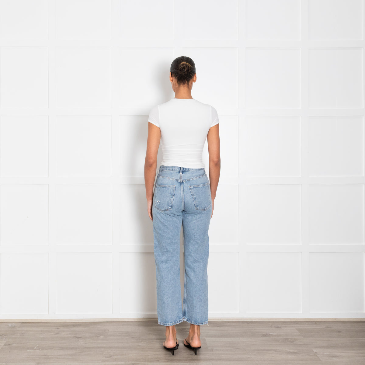 Agolde Pale Blue High Waisted Jeans