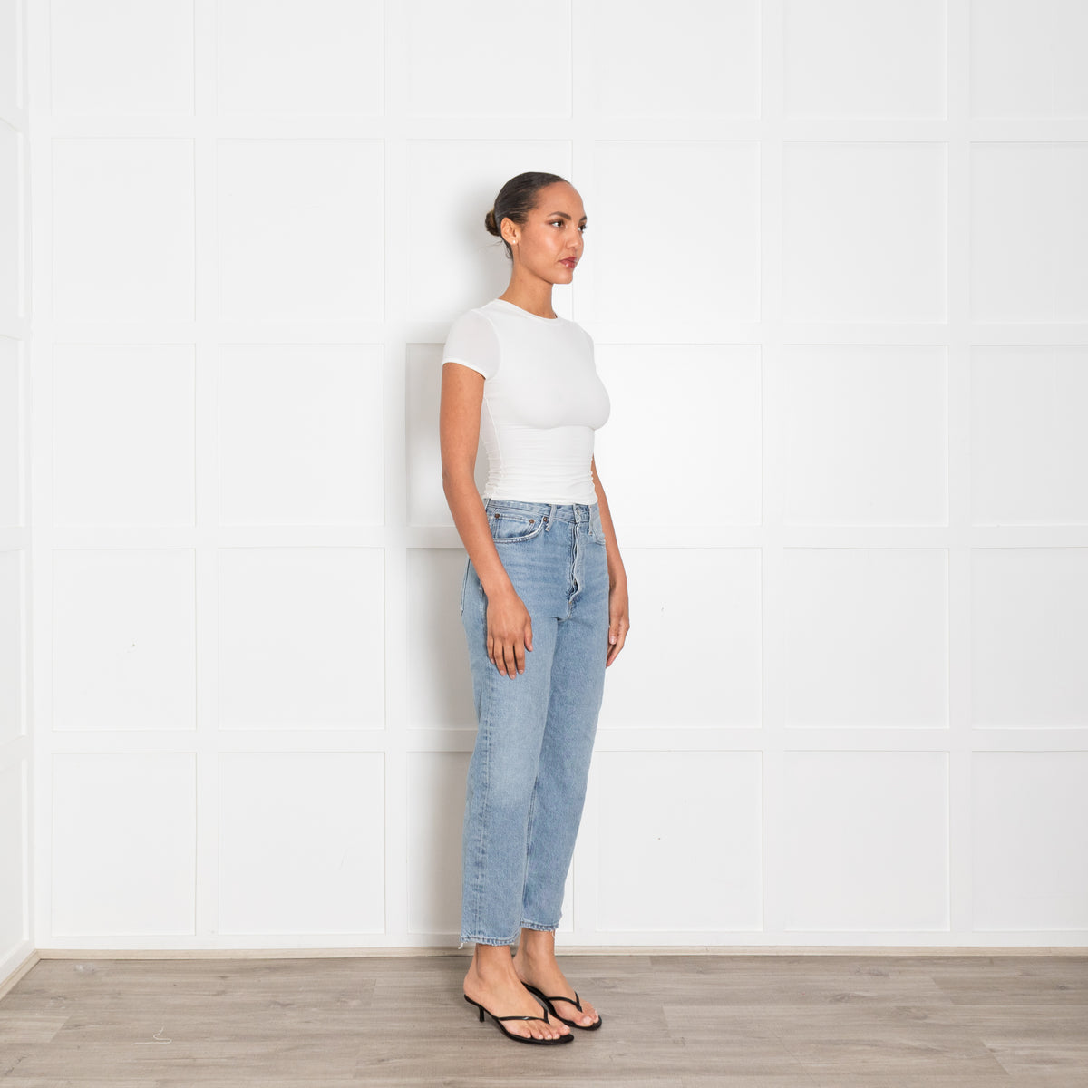 Agolde Pale Blue High Waisted Jeans