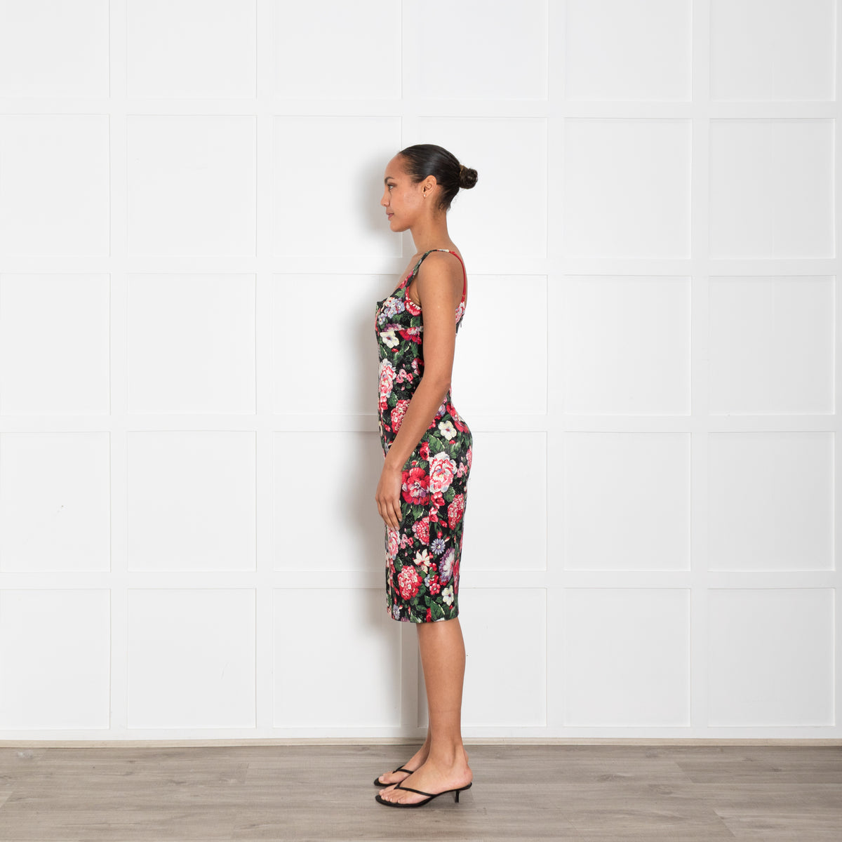 Dolce & Gabbana Multicolour Floral Print Strap Dress