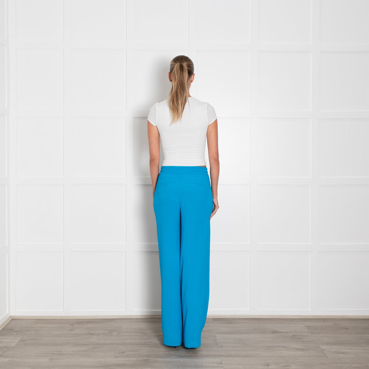 Me + Em Turquoise Blue Elasticated Waisted Trousers