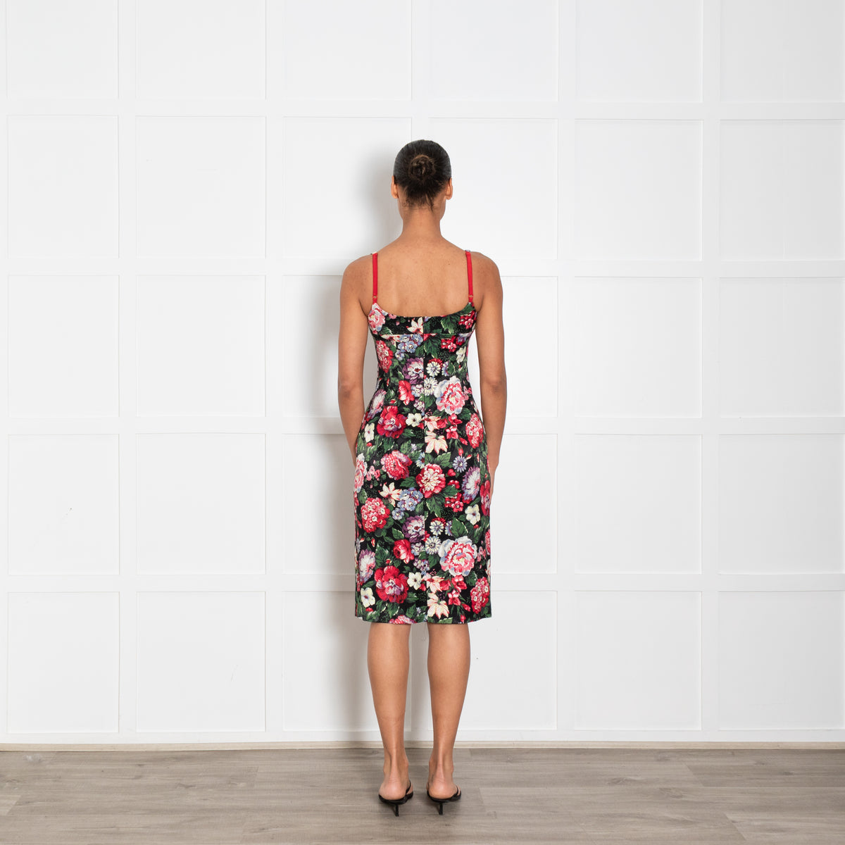 Dolce & Gabbana Multicolour Floral Print Strap Dress