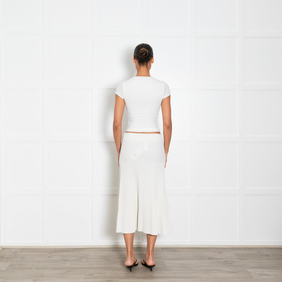 Sarah Pacini Cream Knit Skirt