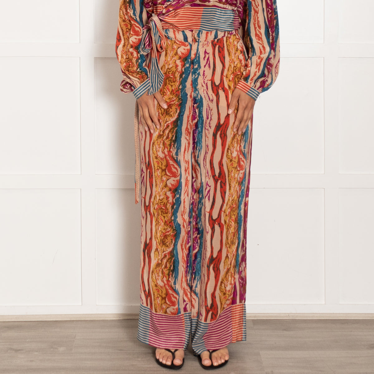 Berenice Patterned Elasticated Waist Trousers