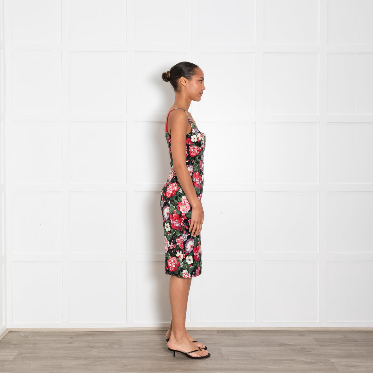 Dolce & Gabbana Multicolour Floral Print Strap Dress