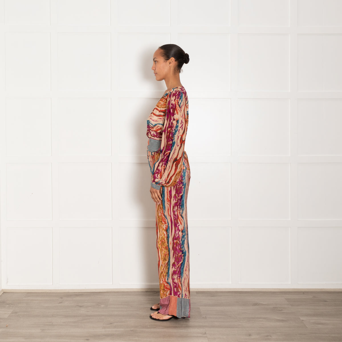 Berenice Printed Wrap Blouse