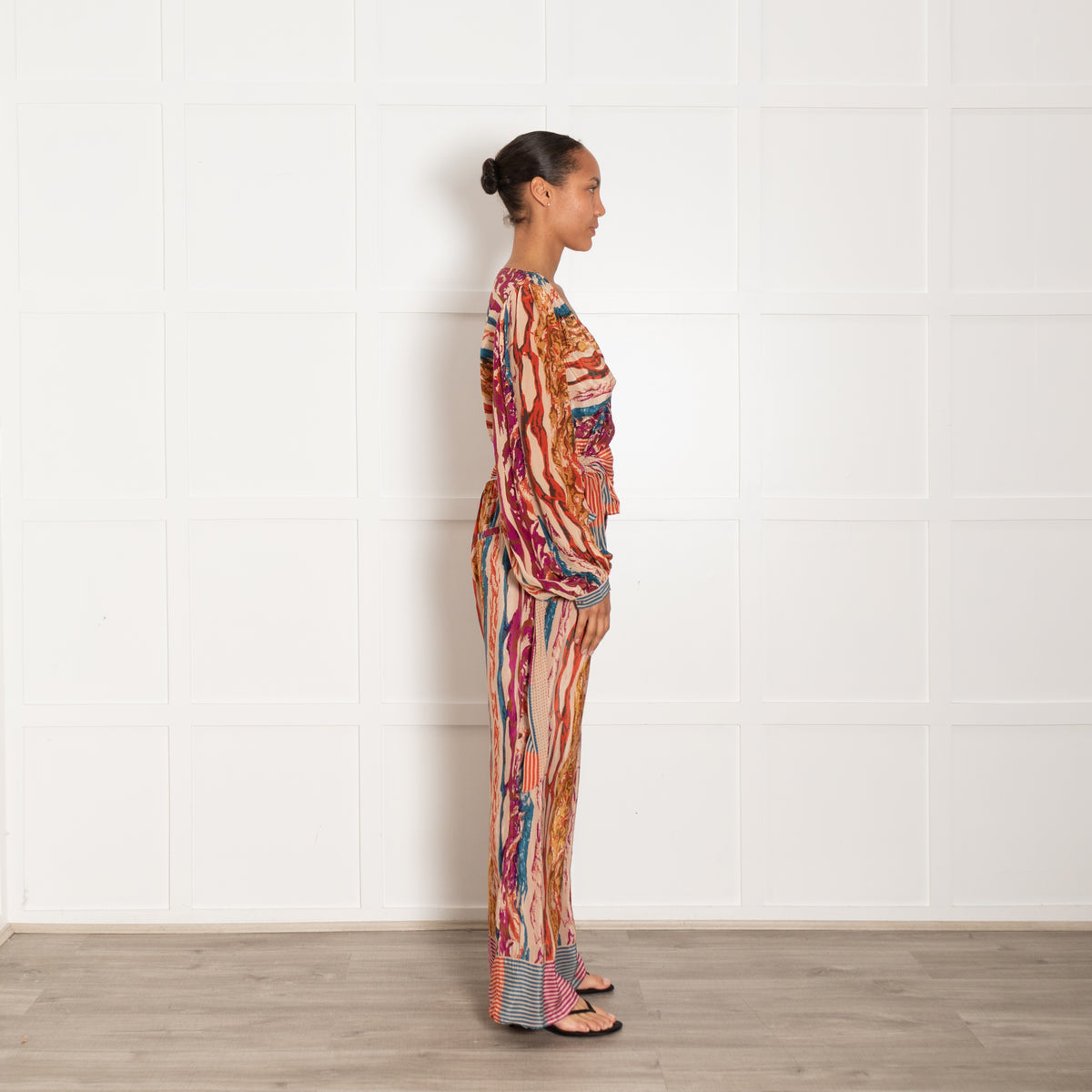 Berenice Printed Wrap Blouse