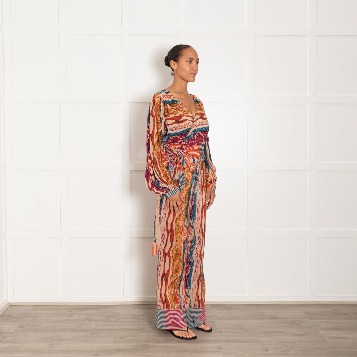 Berenice Printed Wrap Blouse