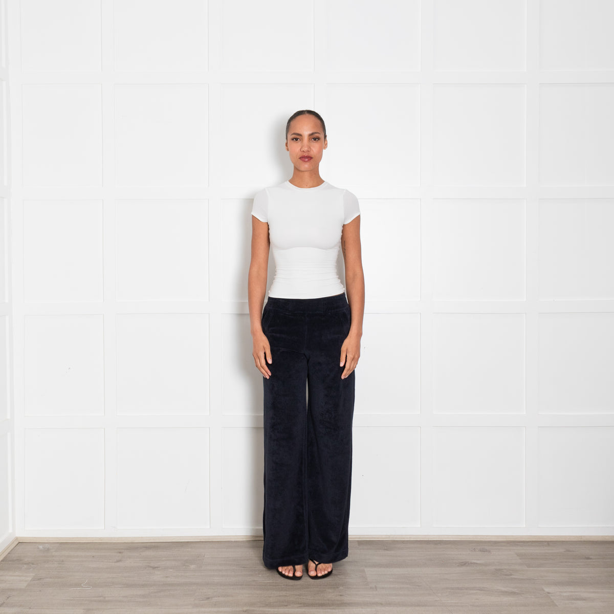 Me + Em Navy Towelling Trousers