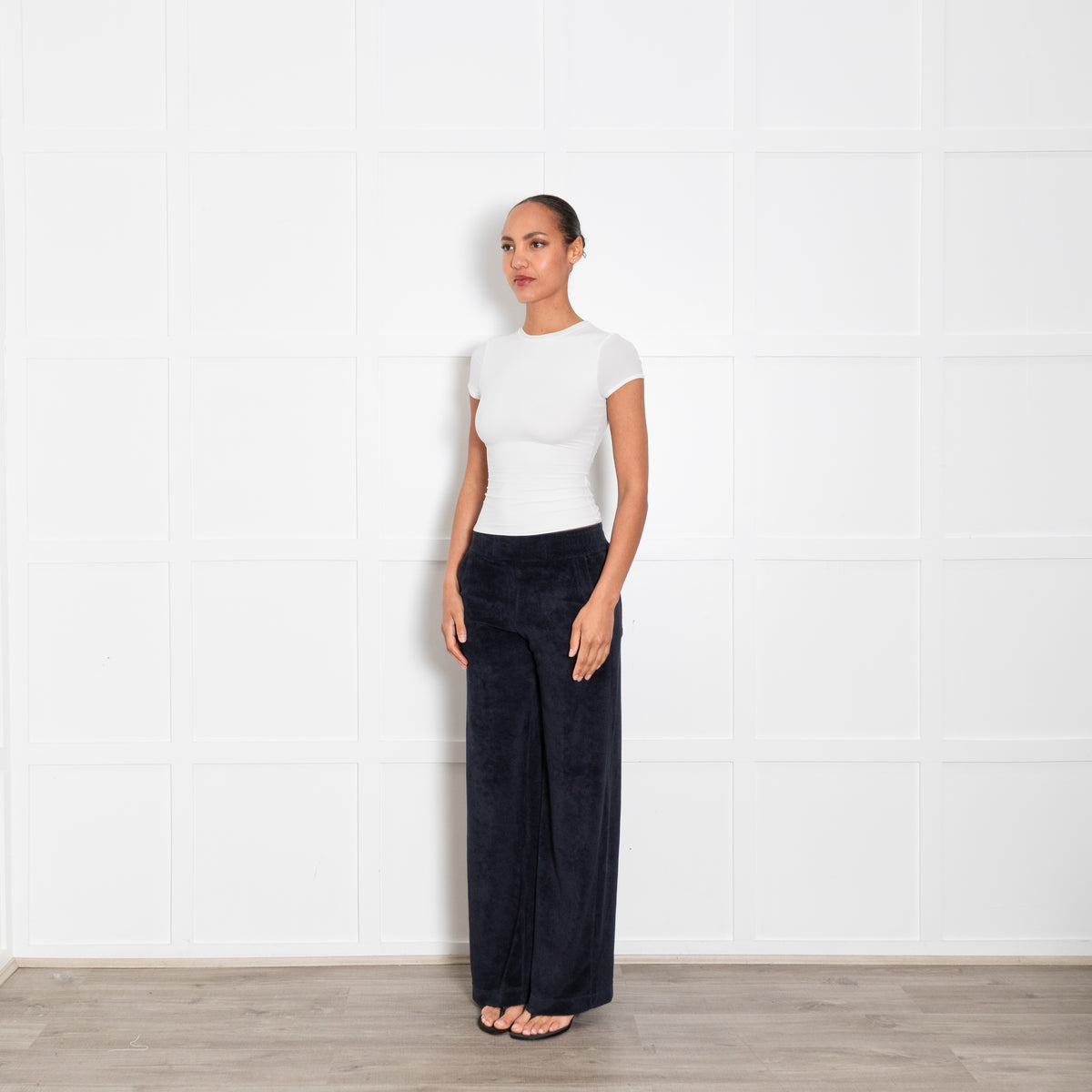 Me + Em Navy Towelling Trousers