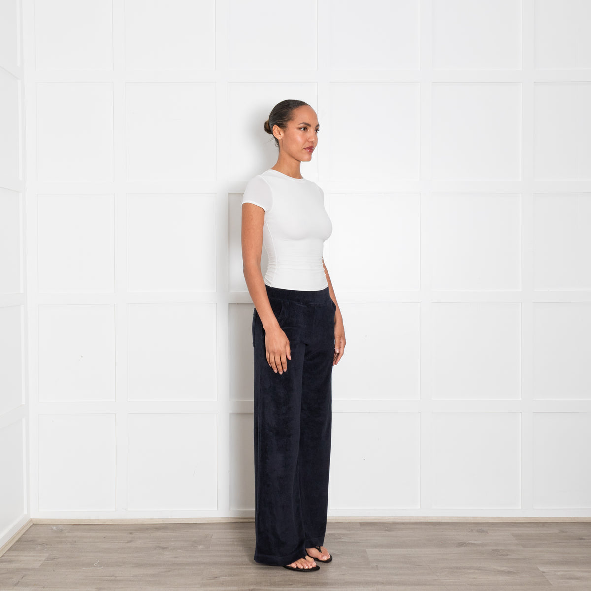 Me + Em Navy Towelling Trousers