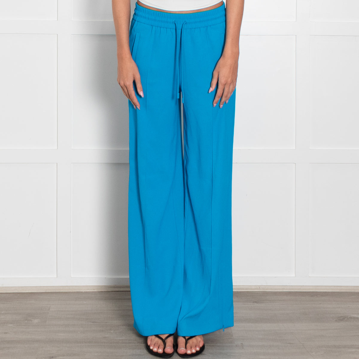 Me + Em Turquoise Blue Elasticated Waisted Trousers