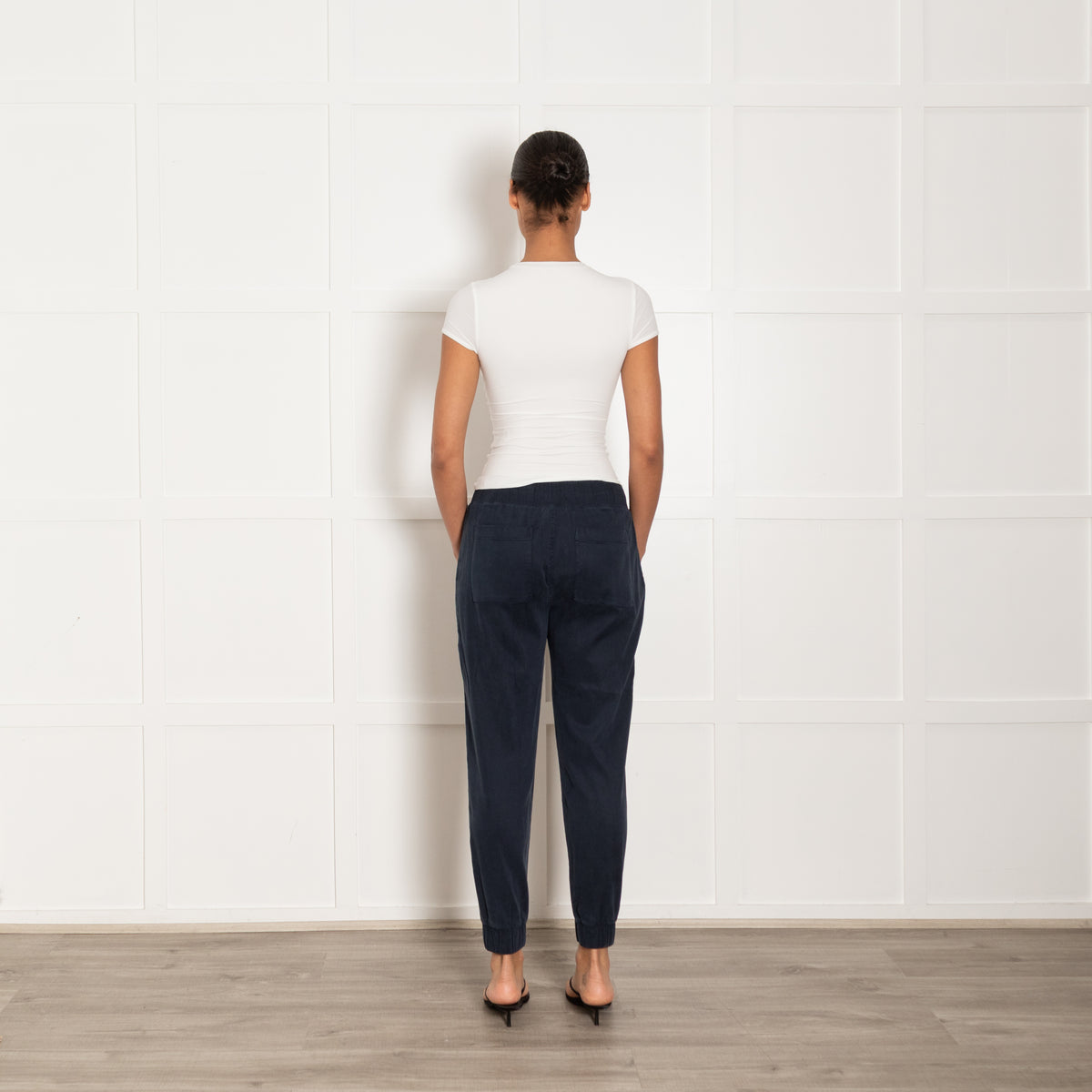 Bella Dahl Navy Blue Jogger Trousers With Drawstring