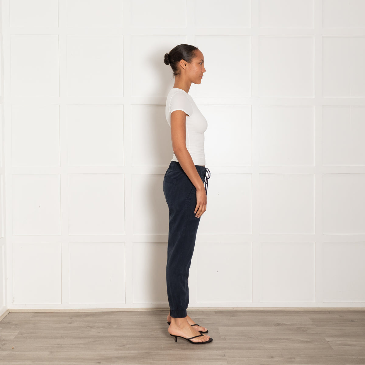 Bella Dahl Navy Blue Jogger Trousers With Drawstring