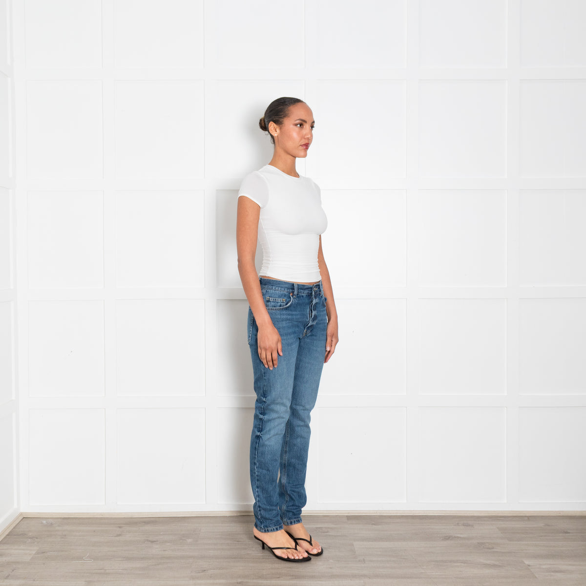 Raey Blue Denim Tapered Leg Jeans
