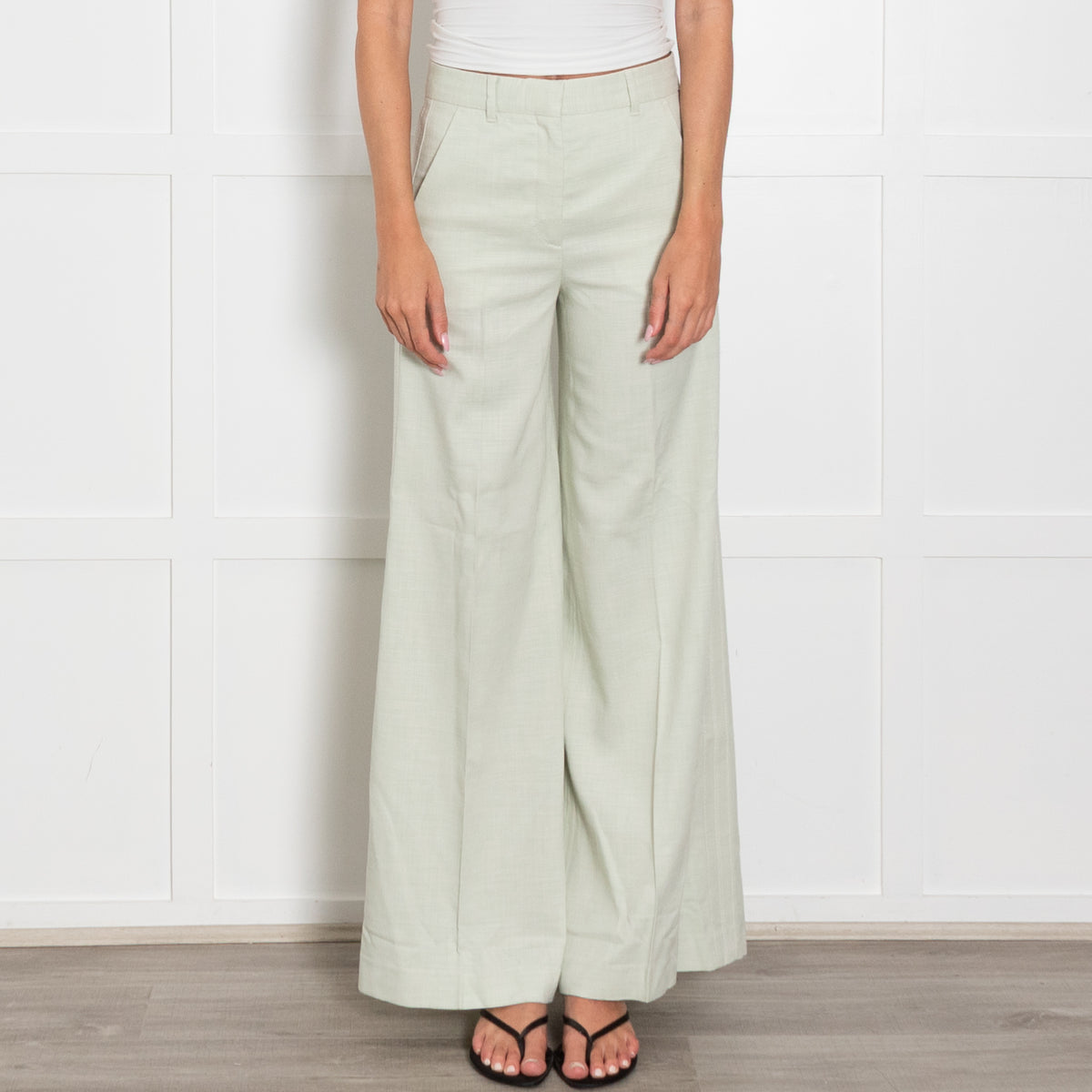 Me + Em Pistachio Green Wide Leg Trousers