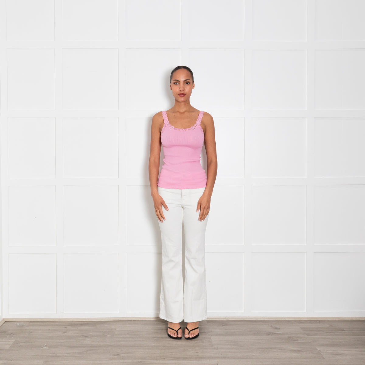 Rosemunde Pink Lace Trim Vest