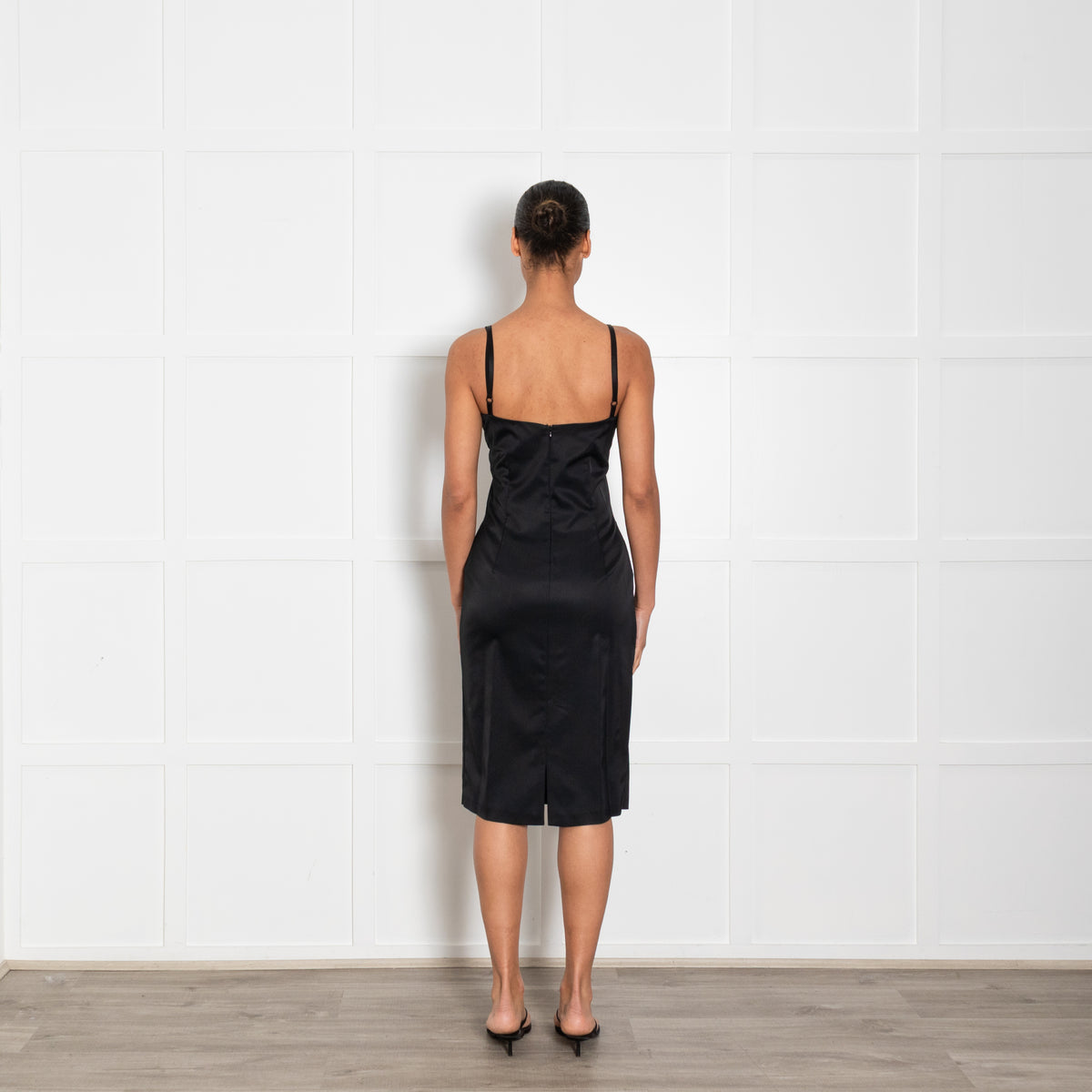 Dolce & Gabbana Black Stretch Satin Dress