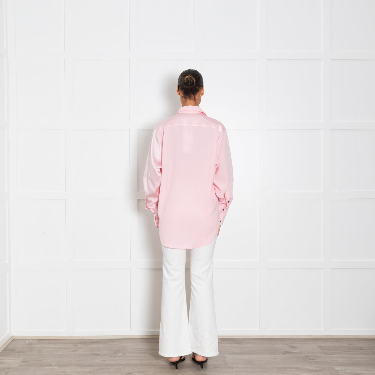 Serena Bute Pale Pink Oversized Shirt With Double Cuff
