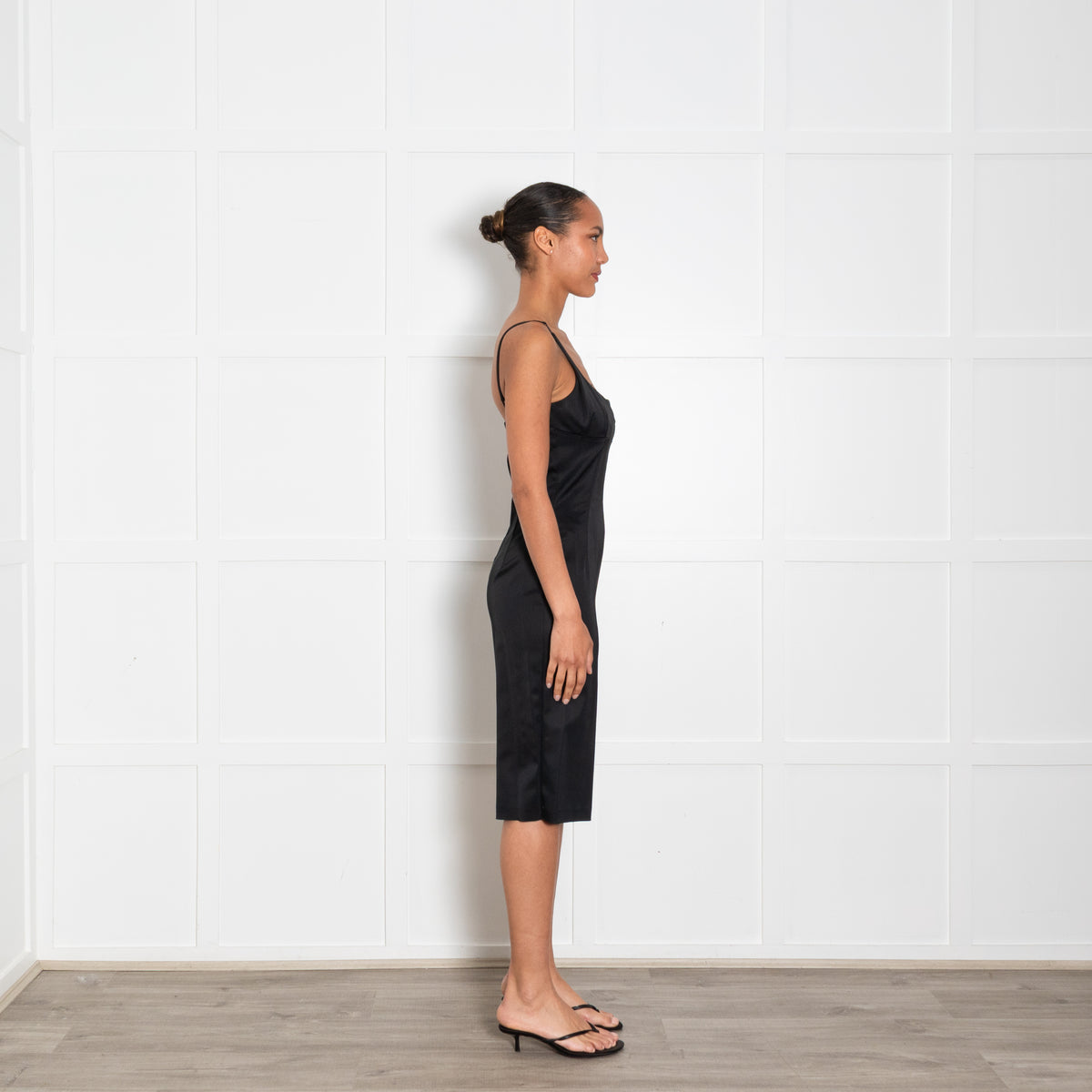 Dolce & Gabbana Black Stretch Satin Dress