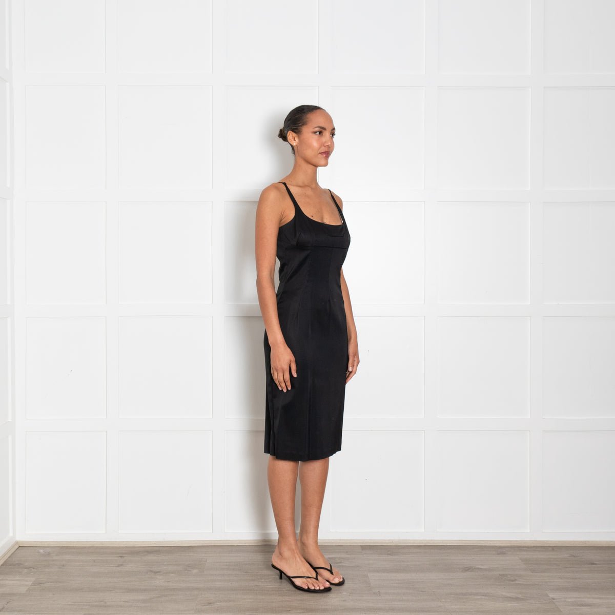 Dolce & Gabbana Black Stretch Satin Dress
