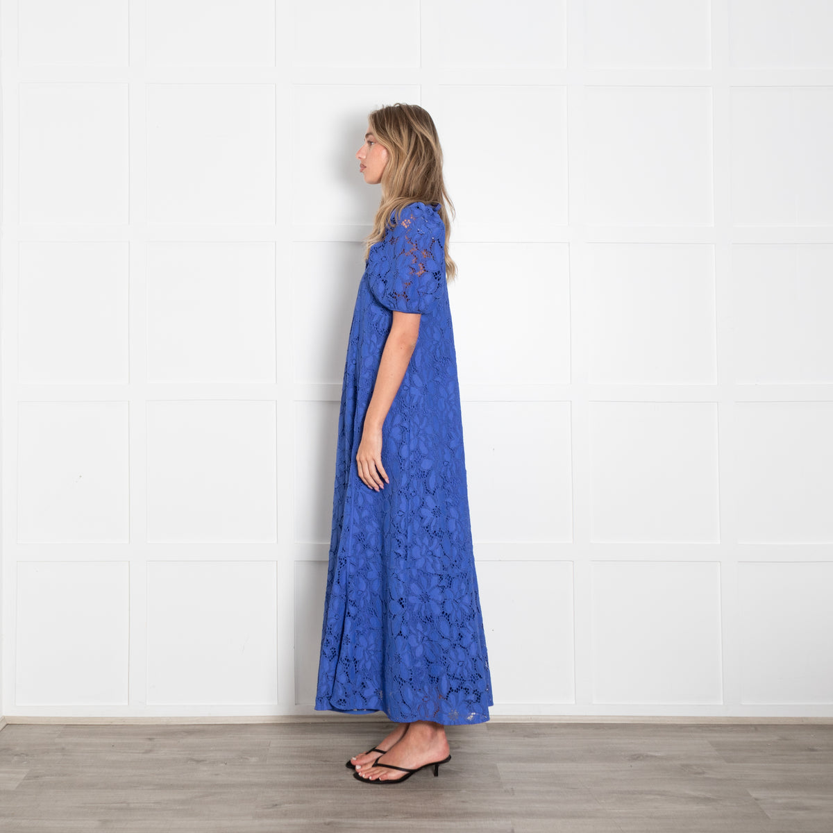 Me + Em Guipure Statement Lace Royal Blue Dress