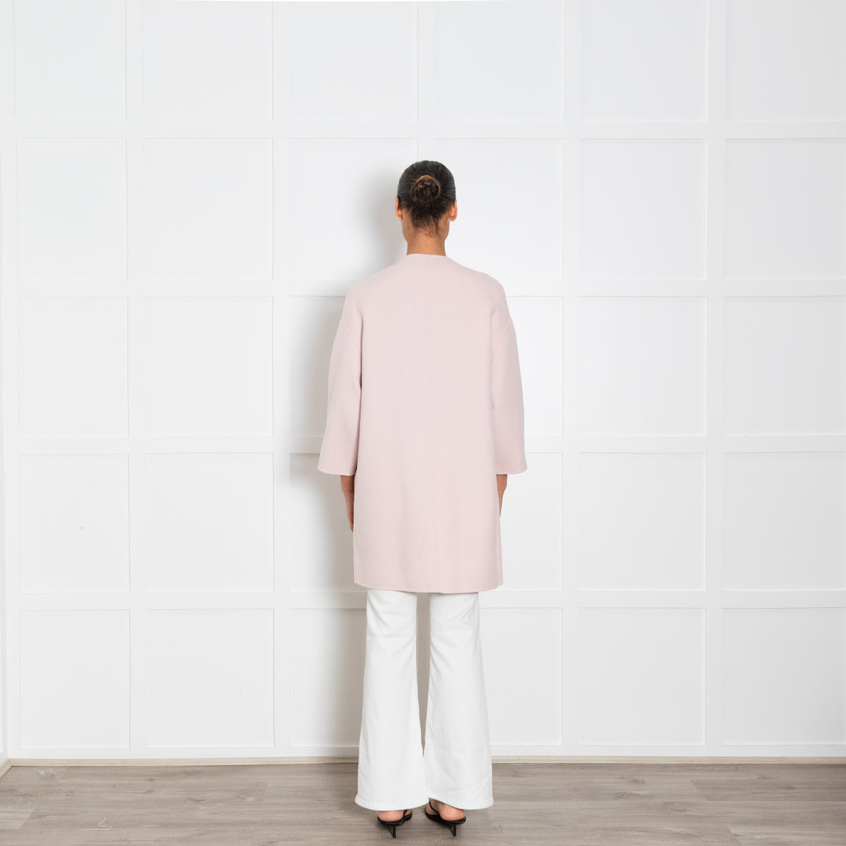 Max Mara Studio Pale Pink Collarless Coat