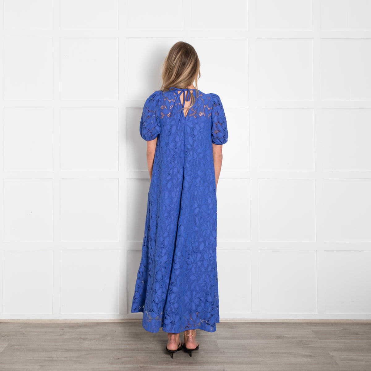 Me + Em Guipure Statement Lace Royal Blue Dress
