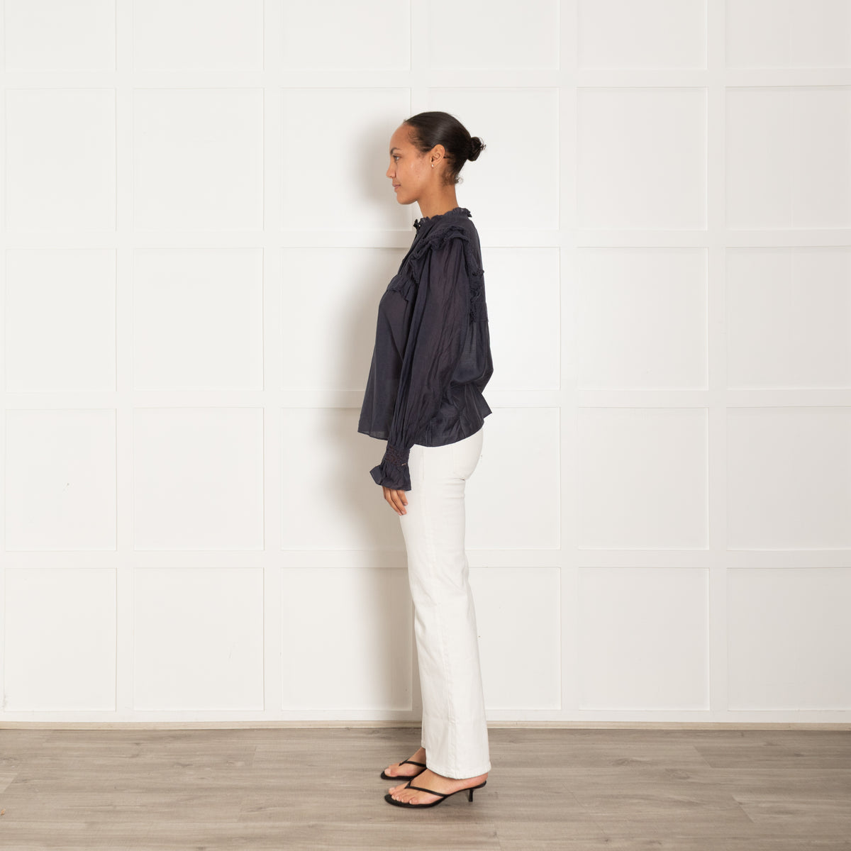 Isabel Marant Etoile Blue Frilled Blouse