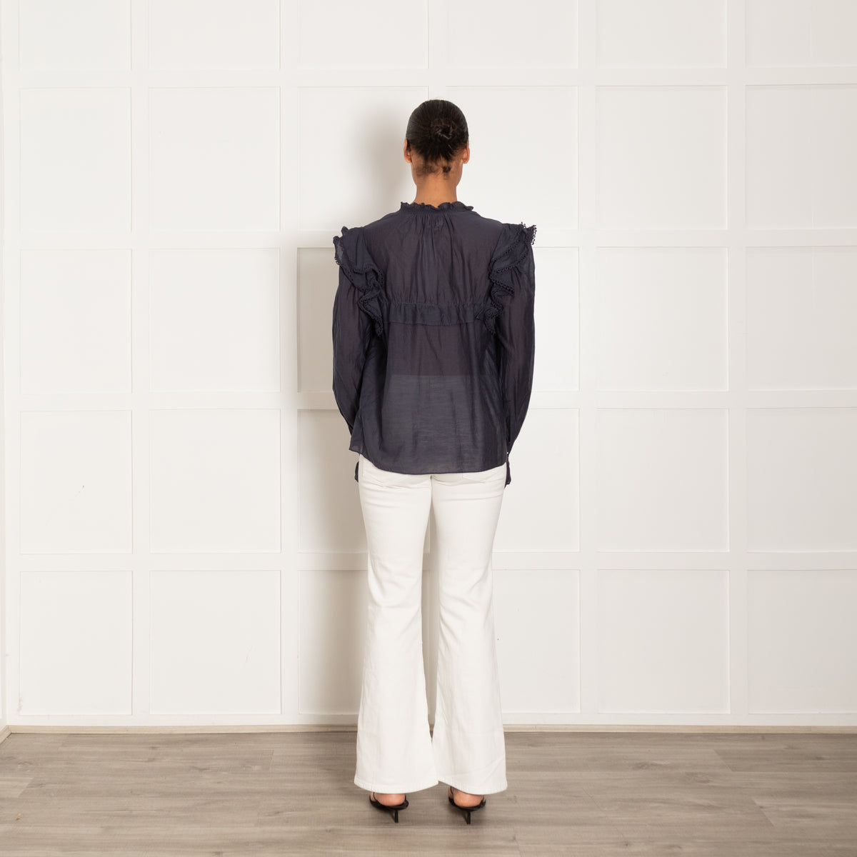 Isabel Marant Etoile Blue Frilled Blouse