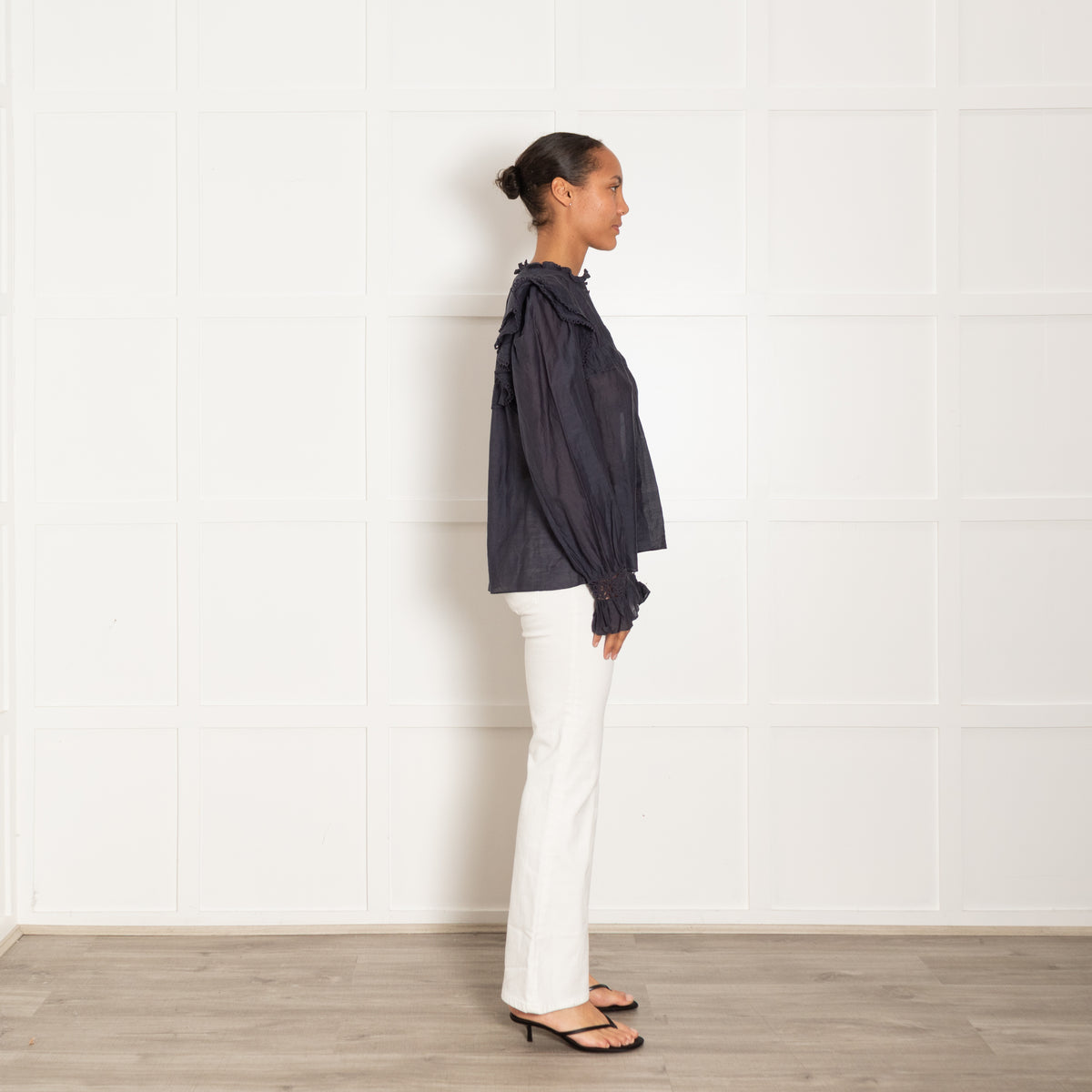 Isabel Marant Etoile Blue Frilled Blouse