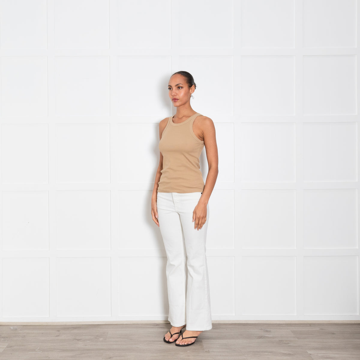 Toteme Tan Ribbed Vest