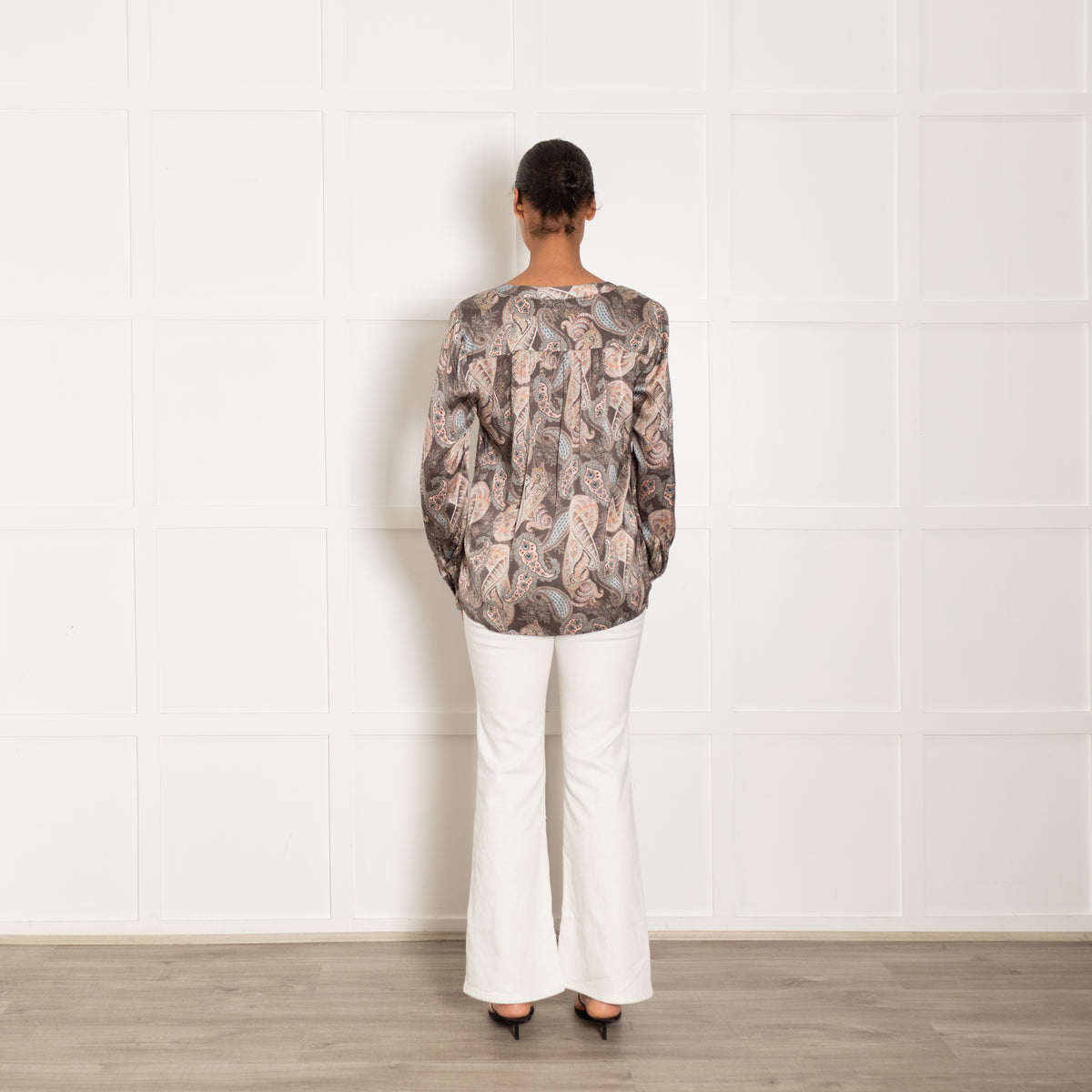 Dea Kudibal Khaki And Pink Silk Mix Top