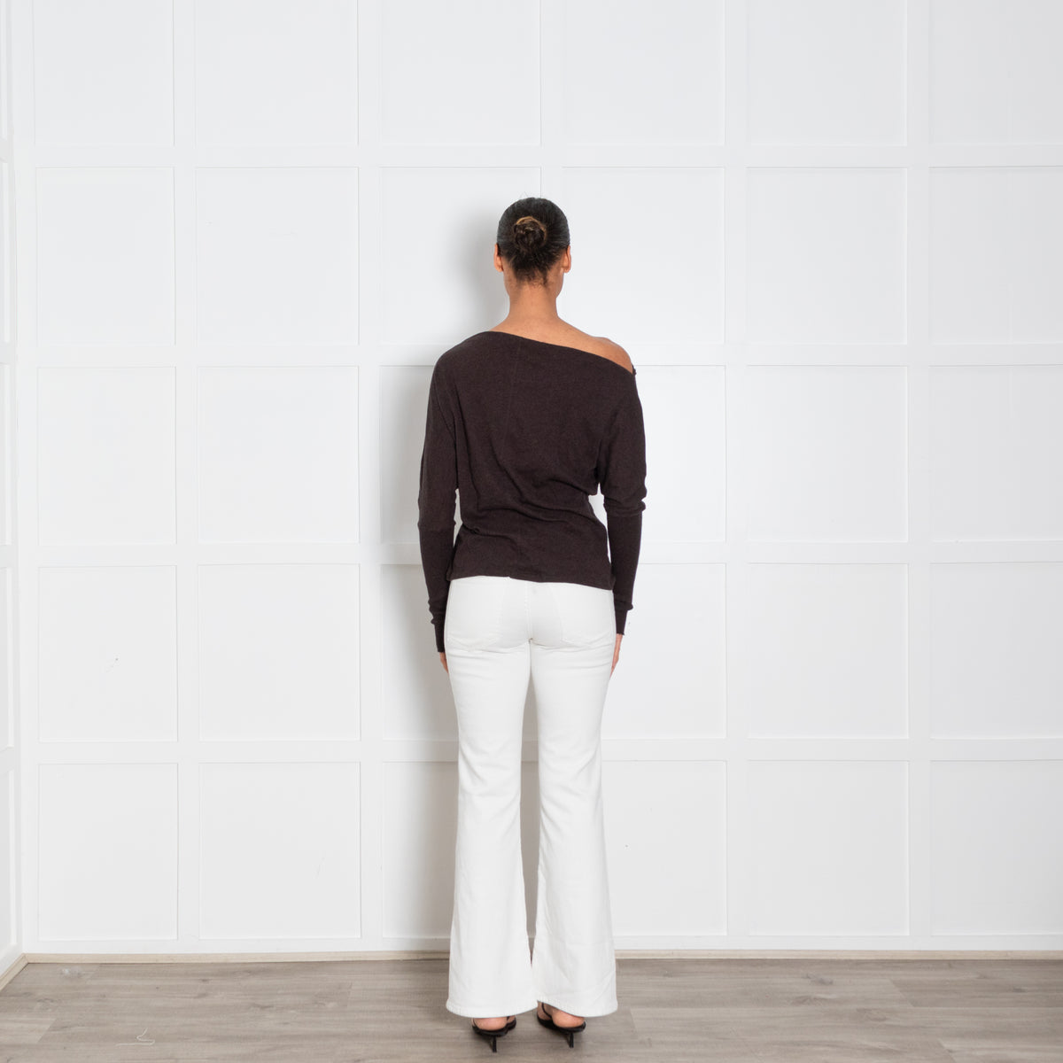 Enza Costa Brown Fine Knit Jumper