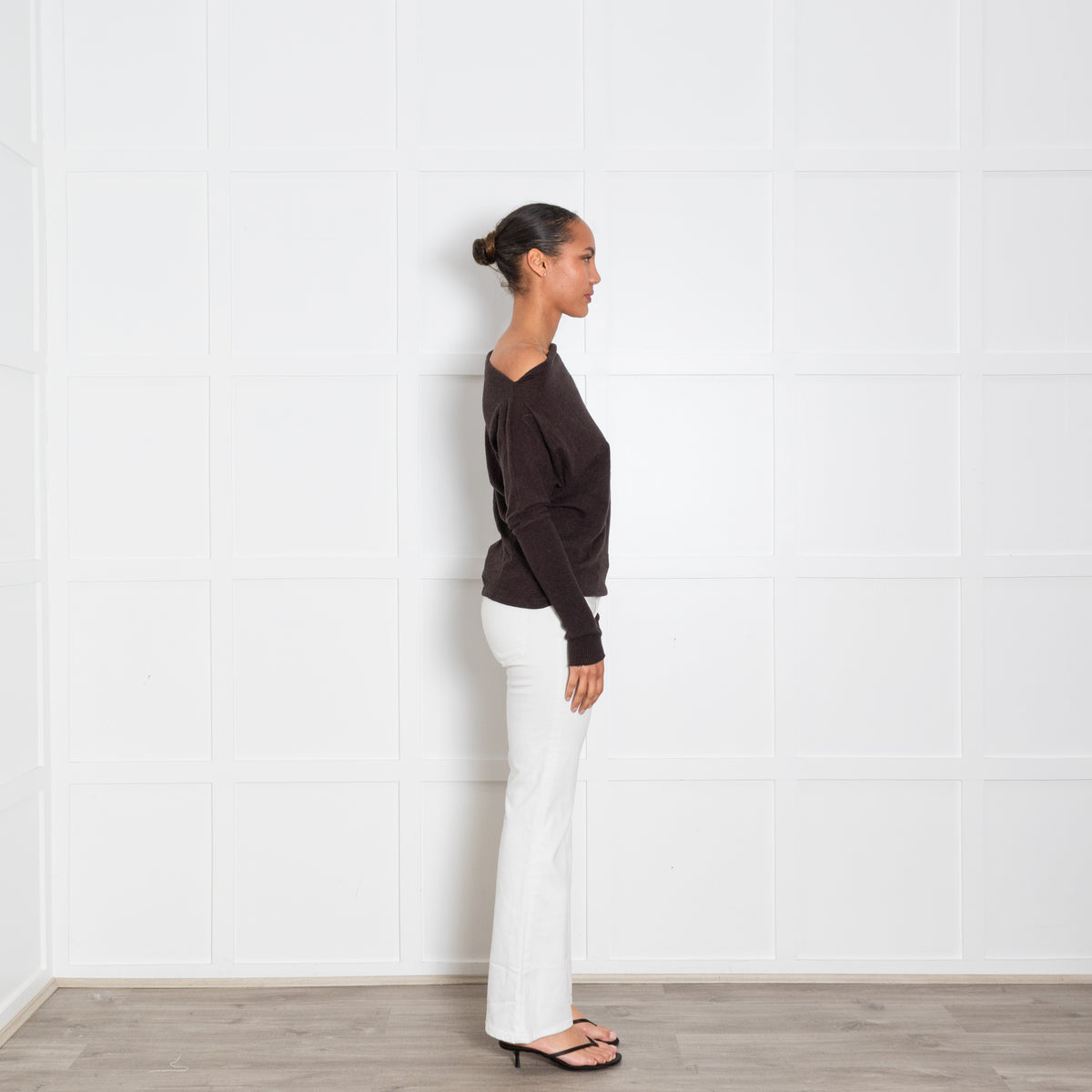 Enza Costa Brown Fine Knit Jumper